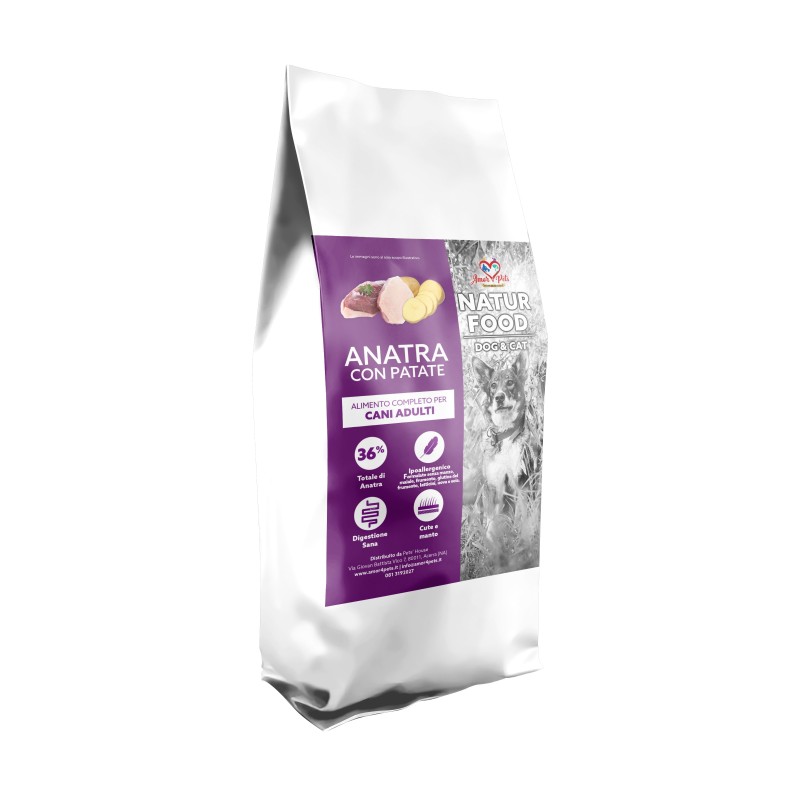 NATUR FOOD DOG ADULT ANATRA CON PATATE 10 KG