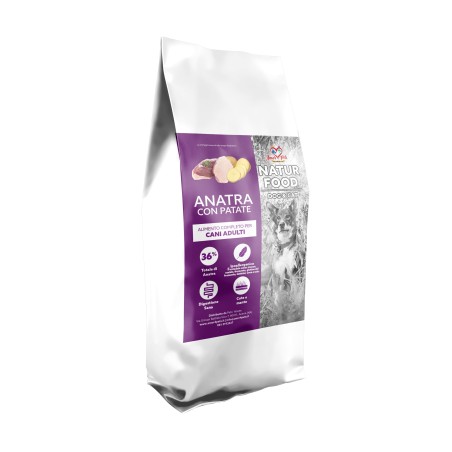 NATUR FOOD DOG ADULT ANATRA CON PATATE 10 KG
