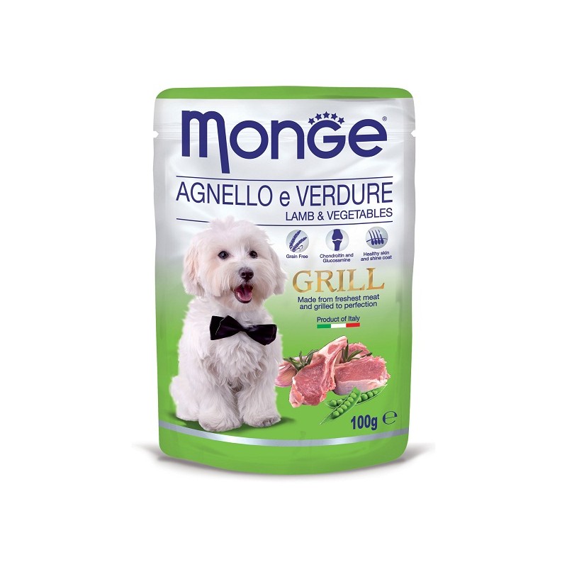 MONGE GRILL BUSTE CANE AGNELLO E VERDURE 100 GR