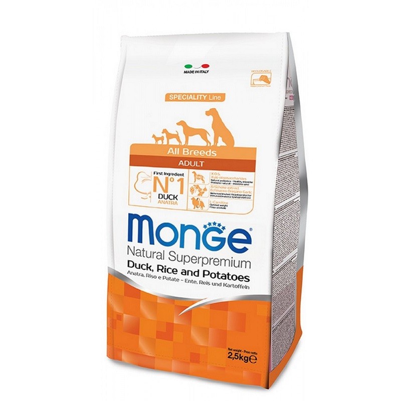 MONGE ALL BREEDS ANATRA RISO PATATE 2,5 KG