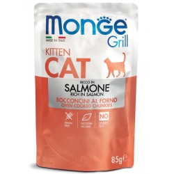 MONGE GRILL BUSTE CAT KITTEN SALMONE 85 GR