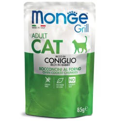 MONGE GRILL BUSTE CAT ADULT CONIGLIO 85 GR