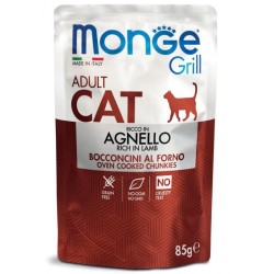 MONGE GRILL BUSTE CAT ADULT AGNELLO 85 GR