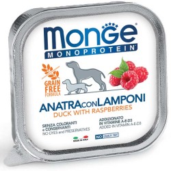 MONGE MONOPROTEICO FRUIT ANATRA LAMPONI GR 150