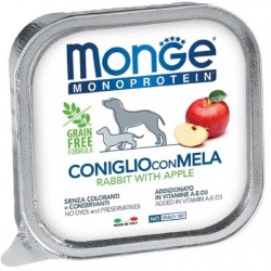 MONGE MONOPROTEICO FRUIT CONIGLIO MELA 150 GR