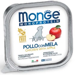 MONGE MONOPROTEICO FRUIT JUNIOR POLLO E MELA 150 GR