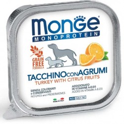 MONGE MONOPROTEICO FRUIT TACCHINO AGRUMI 150 GR
