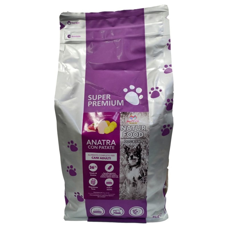 NATUR FOOD DOG ADULT ANATRA CON PATATE 2 KG