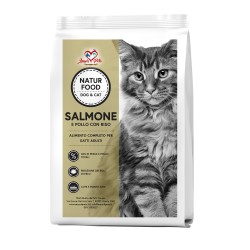 NATUR FOOD CAT ADULT SALMONE E POLLO CON RISO 300 GR