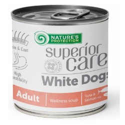 NATURE'S PROTECTION SUPERIOR CARE SOUP WHITE DOG ALL BREEDS SALMONE E TONNO 140 ML